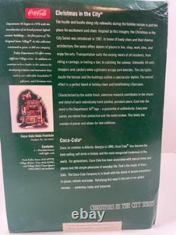 COMPLETE! Dept 56 Coca-Cola Soda Fountain Christmas in the City Village 59221