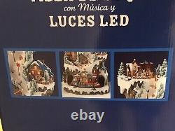 COSTCO 20 LED SKI VILLAGE? Christmas Music & Lights+ MOVING TRAIN Holiday Decor