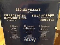 COSTCO 20 LED SKI VILLAGE? Christmas Music & Lights+ MOVING TRAIN Holiday Decor