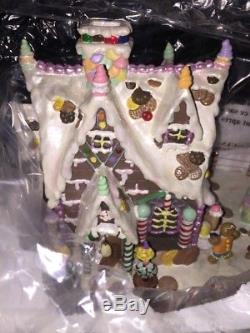 COSTCO Gingerbread Lighted House White Shapeable Tree with Candy Ornaments