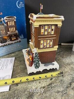Carole Towne Bates Fire Station Animated Truck Lighted Musical Christmas Village