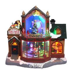 Carole Towne CHRISTMAS Collection Pap Pap's Toy Box Animated Lighted 11 NEW