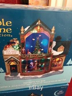 Carole Towne CHRISTMAS Collection Pap Pap's Toy Box Animated Lighted 11 NEW