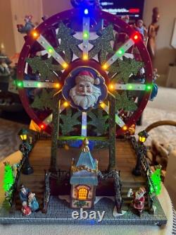 Carole Towne Collection Santas Christmas Ferris Wheel LED Lights Holiday Decor