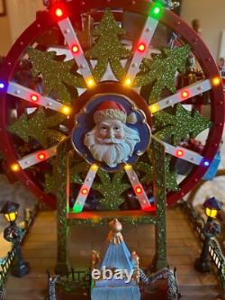 Carole Towne Collection Santas Christmas Ferris Wheel LED Lights Holiday Decor