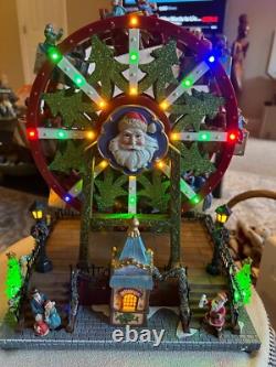 Carole Towne Collection Santas Christmas Ferris Wheel LED Lights Holiday Decor