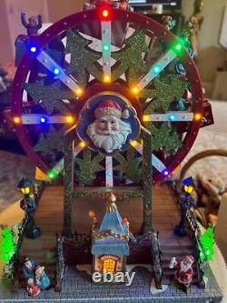 Carole Towne Collection Santas Christmas Ferris Wheel LED Lights Holiday Decor