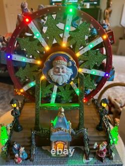 Carole Towne Collection Santas Christmas Ferris Wheel LED Lights Holiday Decor