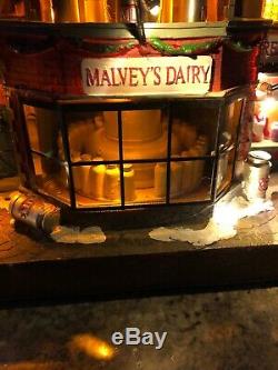 Carole Towne Lemax Animated Malvey's Dairy NIB Christmas Village Lighted Musical