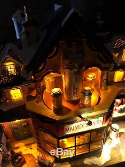 Carole Towne Lemax Animated Malvey's Dairy NIB Christmas Village Lighted Musical