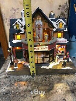 Carole Towne Lemax Animated Malvey's Dairy NIB Christmas Village Lighted Musical