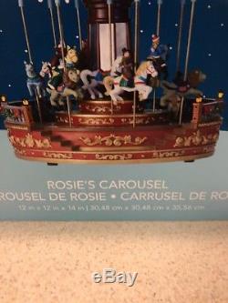 Carole Towne RARE Christmas Village ROSIEs Carousel 14 ANIMATED Lighted MIB