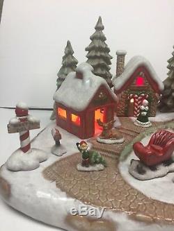 Ceramic Christmas Village Hand Painted Made In The 1980s Electric