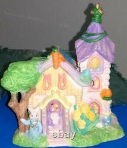 Ceramic Figurines Easter Village Buildings Set of 9 (Hoppy Hollow 2004)