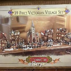 Christmas Grandeur Noel Victorian Village Lighted 1999 Vtg 39 Pieces Collector