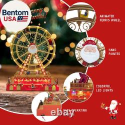 Christmas Rotating Ferris Wheel with LED Lights, 18 Big Christmas Animated Deco
