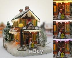 Christmas Snow Village Bakery Fiber Optic LED House Holiday Decor Decoration