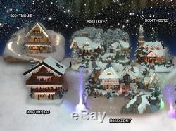 Christmas Snow Village Norther Lights Toy Store with Fiber Optic and LED Color