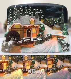 Christmas Snow Village Sawmill Fiber Optic LED House Holiday Decor Decoration