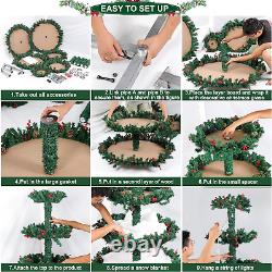Christmas Tree Christmas Village Tree, 6.5FT Prelit DIY Christmas Village Layere