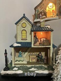 Christmas Village Collection 8 Homes Lot With Accessories 8-9H