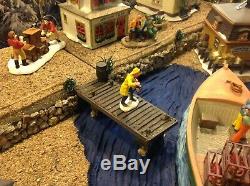 Christmas Village Display Platform Dept 56 New England Ocean Scene, All Incl