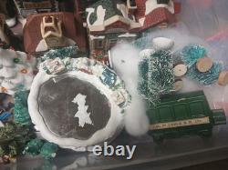 Christmas Village Lot Set Of 30 Ceramic Buildings Plus Assecories And Pond Mixed