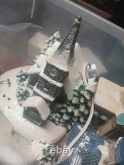 Christmas Village Lot Set Of 30 Ceramic Buildings Plus Assecories And Pond Mixed