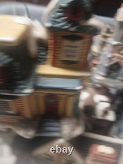 Christmas Village Lot Set Of 30 Ceramic Buildings Plus Assecories And Pond Mixed