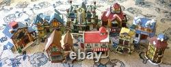Christmas Village Porcelain 9 Buildings
