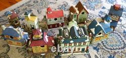 Christmas Village Porcelain 9 Buildings