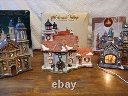 Christmas Village Set Of 3 Spec. Edit. With BONUS figurines