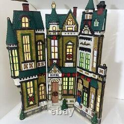 Christmas Village Town 3 Hinged 1/2 Thick Flat Resin Buildings Set Of Four