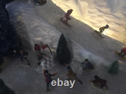 Christmas village display Platform IlluminatesW Led For Lemax Dept 56 North Pole