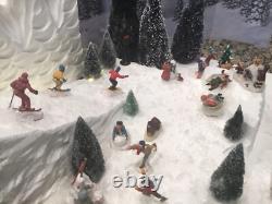 Christmas village display Platform IlluminatesW Led For Lemax Dept 56 North Pole