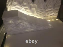 Christmas village display Platform IlluminatesW Led For Lemax Dept 56 North Pole