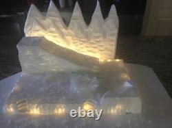 Christmas village display Platform IlluminatesW Led For Lemax Dept 56 North Pole