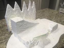 Christmas village display Platform IlluminatesW Led For Lemax Dept 56 North Pole