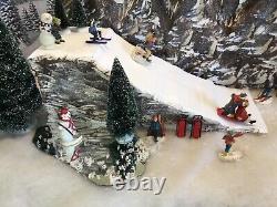 Christmas village display Ski Slope W Matching Background