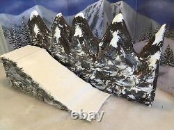 Christmas village display Ski Slope W Matching Background