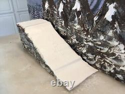 Christmas village display Ski Slope W Matching Background