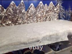 Christmas village display mountain backdrop 54x14 For Lemax Dept 56 Dickens