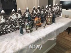 Christmas village display mountain backdrop 6 Feet LongFor Lemax Dept 56 Dickens