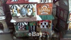 Classic Victorian Style Christmas Village Set with Village People & Lights