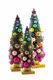 Cody Foster Bottle Brush Christmas Trees with Rainbow Balls 11.5-18.5 Set of 3