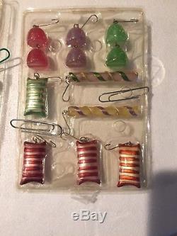 Costco Gingerbread Lighted House & White Bendable Tree Candy Ornaments Christmas