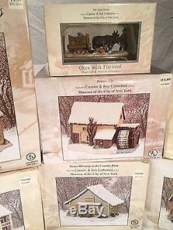 Currier And Ives Collection The Museum Of New York Christmas Holiday Decor Lot