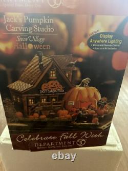 DEFECTIVE Dept 56 Jacks Pumpkin Carving Studio Snow Village Halloween 54 G3D