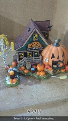 DEFECTIVE Dept 56 Jacks Pumpkin Carving Studio Snow Village Halloween 54 G3D