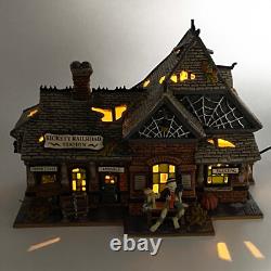 DEPARTMENT 56 HALLOWEEN RICKETY RAILROAD STATION 10TH ANNIVERSARY Tested/Works